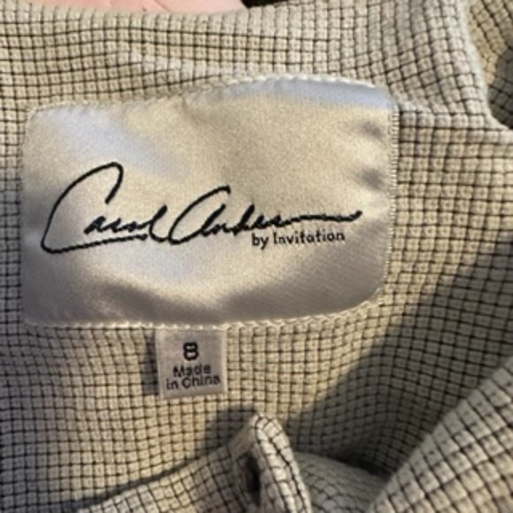 CAbi Carol Anderson Womens Zip Line Peplum Blazer Jacket Size 8 - Picture 4 of 5